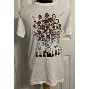 Tykes UNC Carolina Tar Heels Basketball Team T-shirt White Size SM